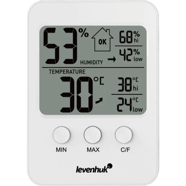 Discovery Wezzer PLUS LP30, Wetterstation mit Temperatur- und Luftfeuchtigkeitsmessung, Weiss