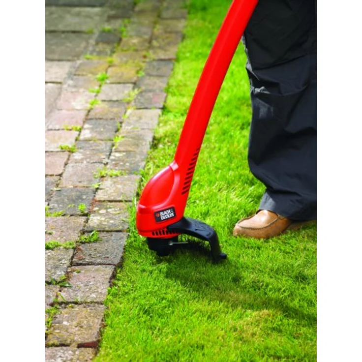 Black+Decker Elektro Rasentrimmer (350W, 25 cm Schnittbreite inkl. Ersatzspule) GL360SB, schwarz orange – Bild 10