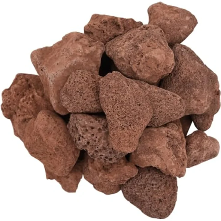 vidaXL Lavagranulat, Lavastein Biologische Filter, Multifunktional Lavamulch für Aquarium Landschaftsbau, Vulkangestein Garten Deko Steine, Rot 10 kg 5-8 cm – Bild 3