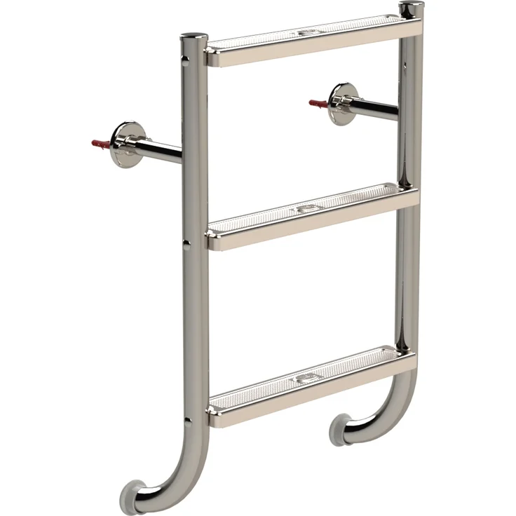Eichenwald Poolleiter Modell 04 Tina, Edelstahl V4A, 3-stufig, gleitsichere Stufen, Flanschmontage
