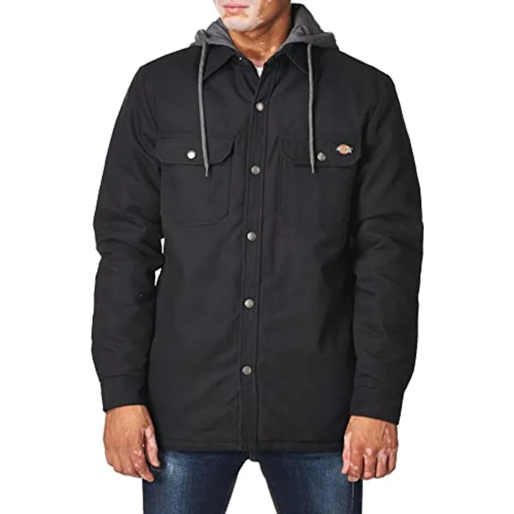 Dickies Duck Shirt JKT, Arbeitsjacke mit FLEX-Technologie, Brusttasche und Fleece-gefütterten Taschen, schwarz – Bild 1