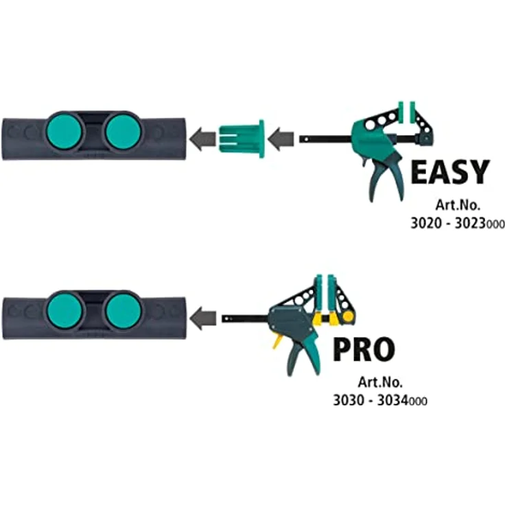 wolfcraft XL-Einhandzwingen-Set, 3-tlg. I 8624000 I Ermöglicht flexible Spannweiten von bis zu 1060 mm – Bild 4