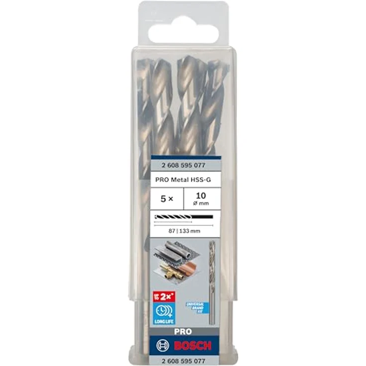 Bosch Professional Metallbohrer HSS-G geschliffen (5 Stück, Ø 10 mm) – Bild 2