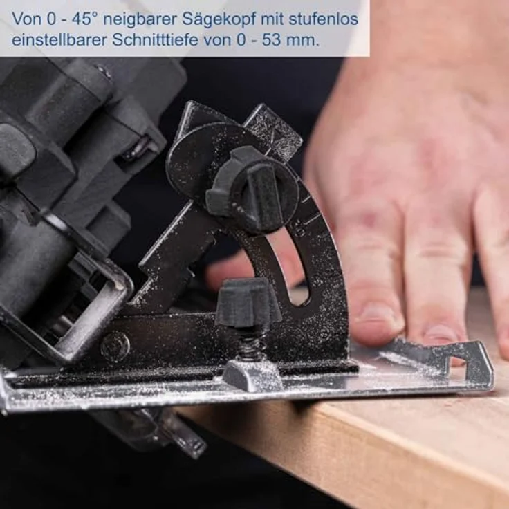 Scheppach Akku-Handkreissäge C-HCS165-X 20V Kreissäge | LED-Arbeitsleuchte & Laser | Ohne Akku & Ladegerät – Bild 5