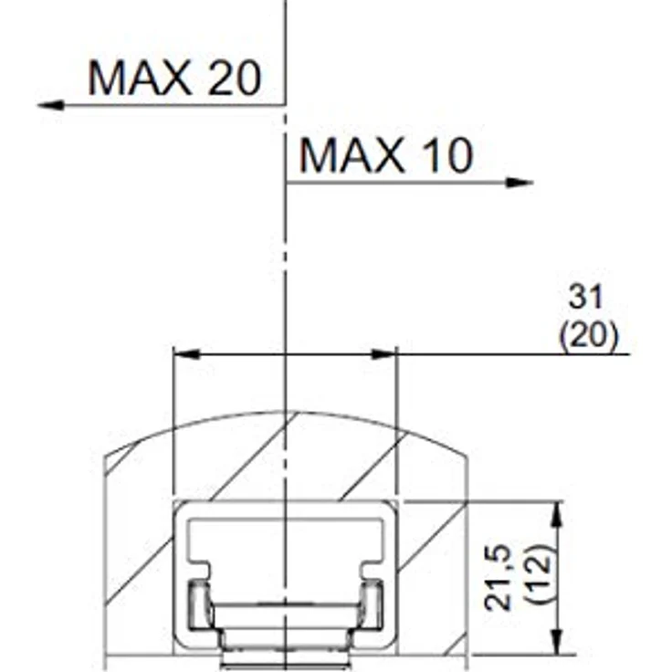 Yale Versteckte Gleitführung G892 für Einstecktürschließer, Silber - Flexibel und langlebig, kompatibel mit assa abloy Einsteckmodellen – Bild 2