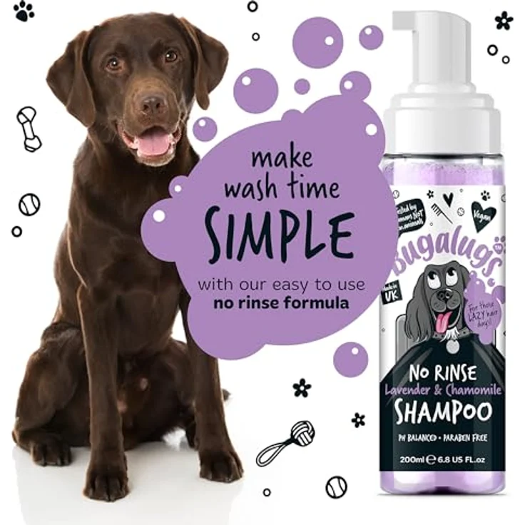 Bugalugs No-Rinse Hundeshampoo, Trockenshampoo für Hunde, 200ml, sanfte Fellpflege ohne Wasser, made in UK – Bild 8