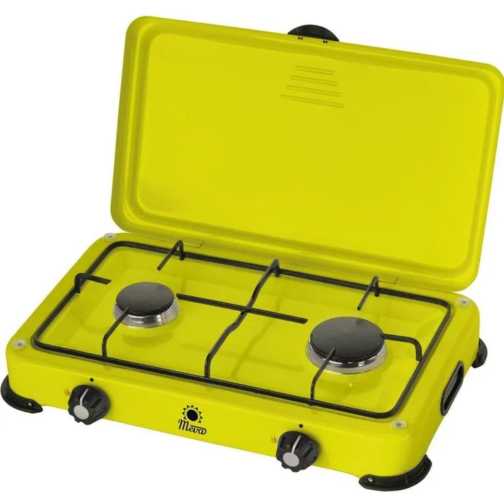 Meva Basic 2, Campingkocher mit 2 Gasbrennern, kompakt und langlebig