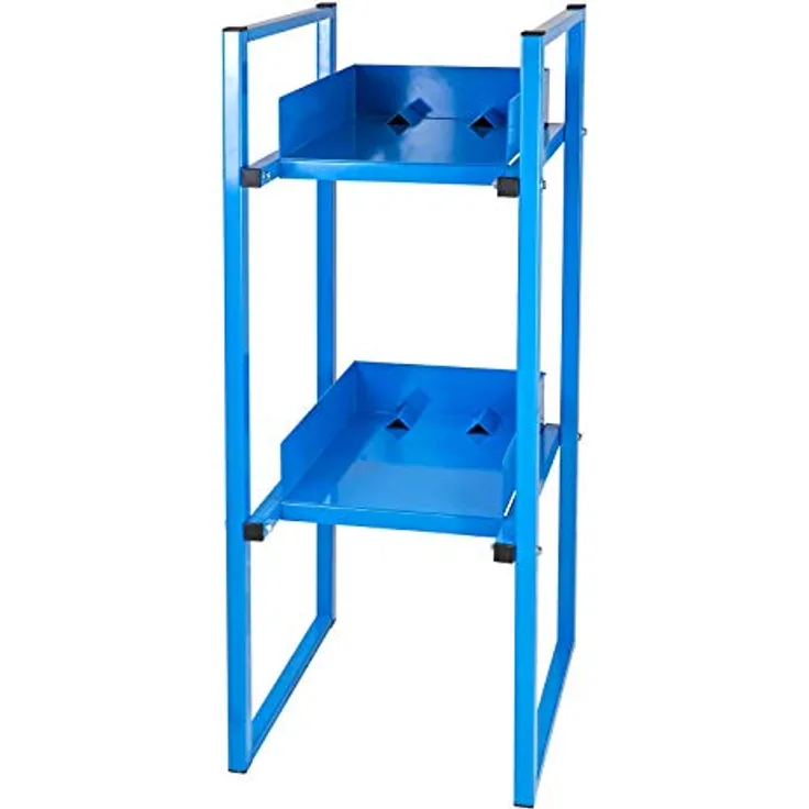 ADB Fassregal 91004, lichtblau, Lagerregal für 2x 60,0 l Fässer, 47,0 x 54,0 x 120,0 cm, stabile Stahlkonstruktion