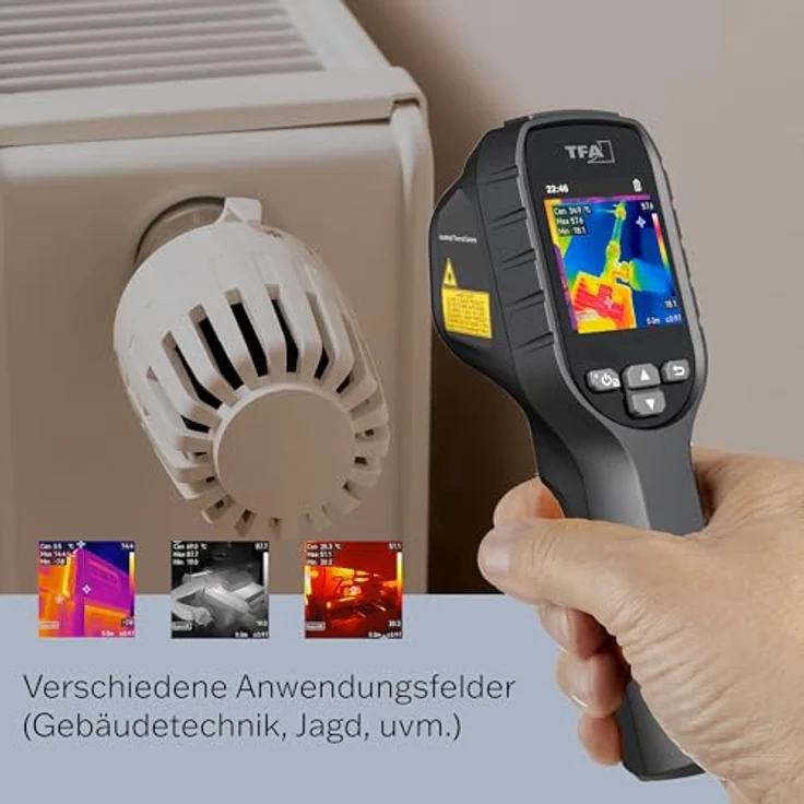 TFA VisualTemp 31.1144.01, Wärmebildkamera für Temperaturmessungen, IP54, kompakt und leicht, 290 g – Bild 2