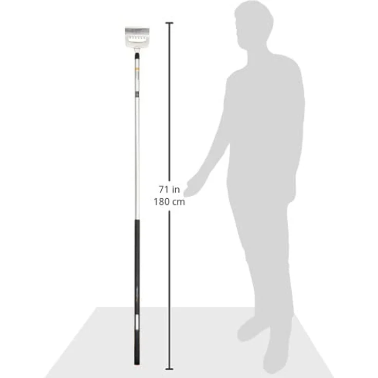 Fiskars Jätschuffel, Länge: 170,2 cm, Breite: 12,4 cm, Schwarz-Orange, Rostfreier Stahl-Kunststoff-Aluminium, Xact, 1027041 – Bild 3