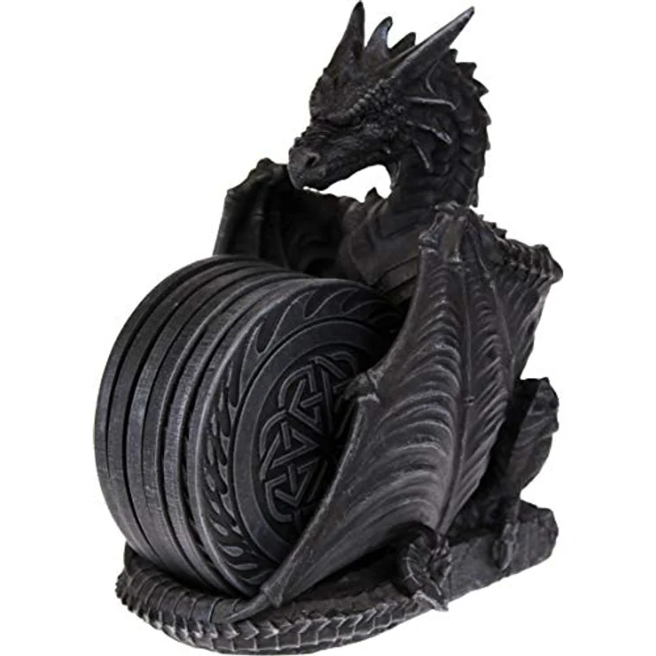 Drachenfürst Untersetzer Set 21 cm Drache Dragon Figur – Bild 2