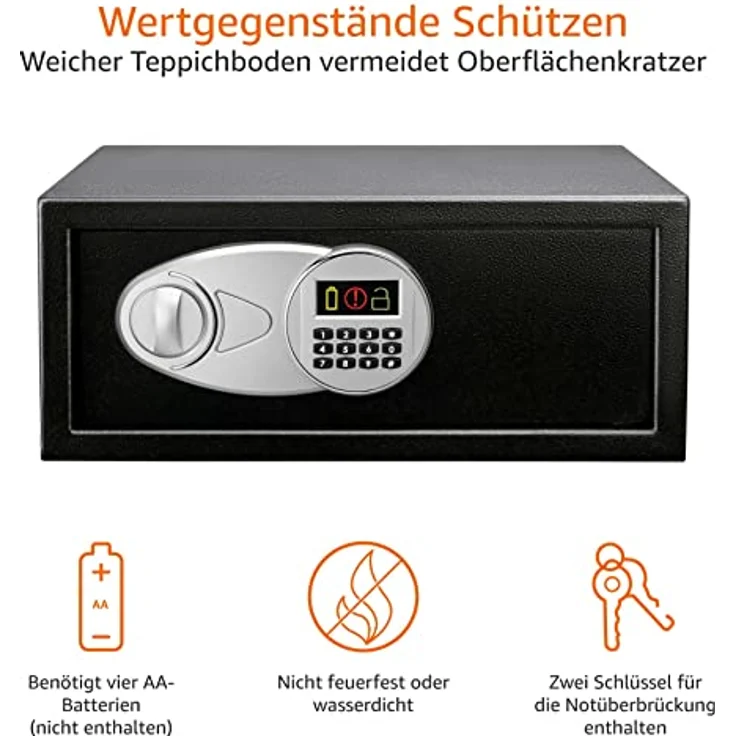 AmazonBasics Tresor, 20 l, Schwarz – Bild 2