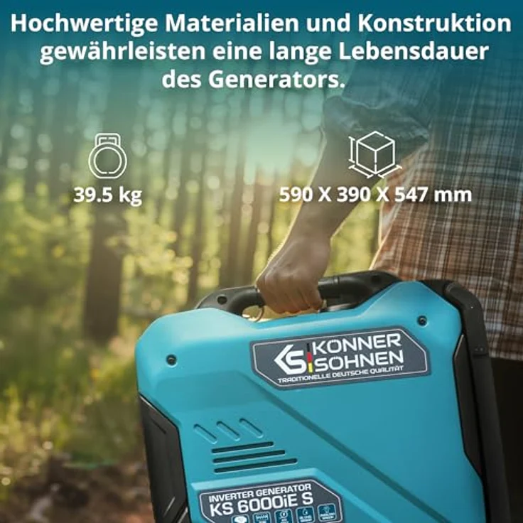 Könner & Söhnen KS 6000iE S Inverter Stromerzeuger Generator NotStromaggregat 5500 Watt, mit LED-Anzeige 6-in-1, ECO-Modu – Bild 8
