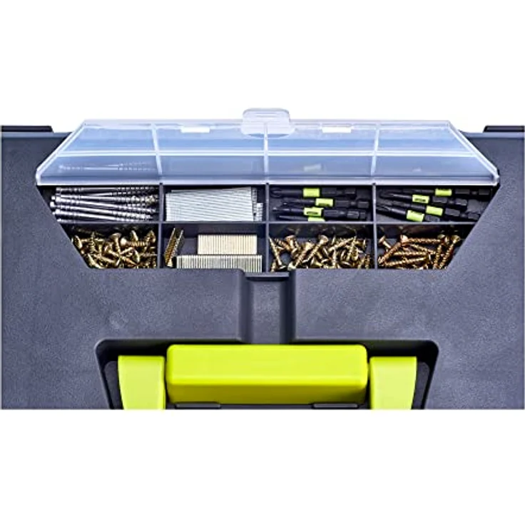 Werkzeugkasten 49 cm - 33 L - RYOBI Werkzeugkoffer Werkzeugkiste mit Metallbefestigungen – Bild 5