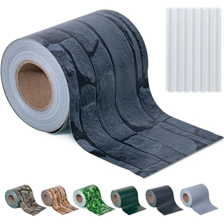 Intergo PVC Sichtschutzstreifen 35m Rolle Schiefer, UV-beständig & reflexionsarm inkl. Befestigungsclips Gartensichtschutz – Bild 2