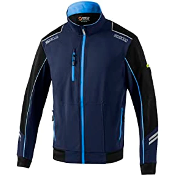 Sparco LIGHT-SHELL TECH AUSTIN, Arbeitsjacke mit verstärkten Ärmeln und wasserdichtem Reißverschluss, schwarz