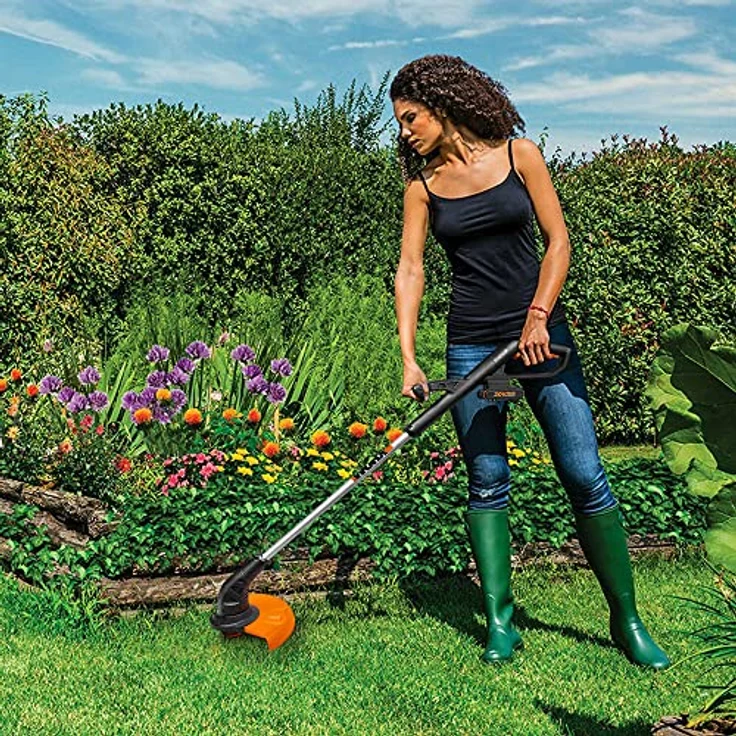 WORX WG157E.9 Akku Rasentrimmer 20V ? 2-in-1 Gerät: Kantenschneider Rasen mit Rasentrimmer ? Praktische automatische Fadenverlängerung ? Inkl. Fadenspule & Sicherheitsschutz ? ohne Akku & Ladegerät, Schnittbreite: 25 cm – Bild 6