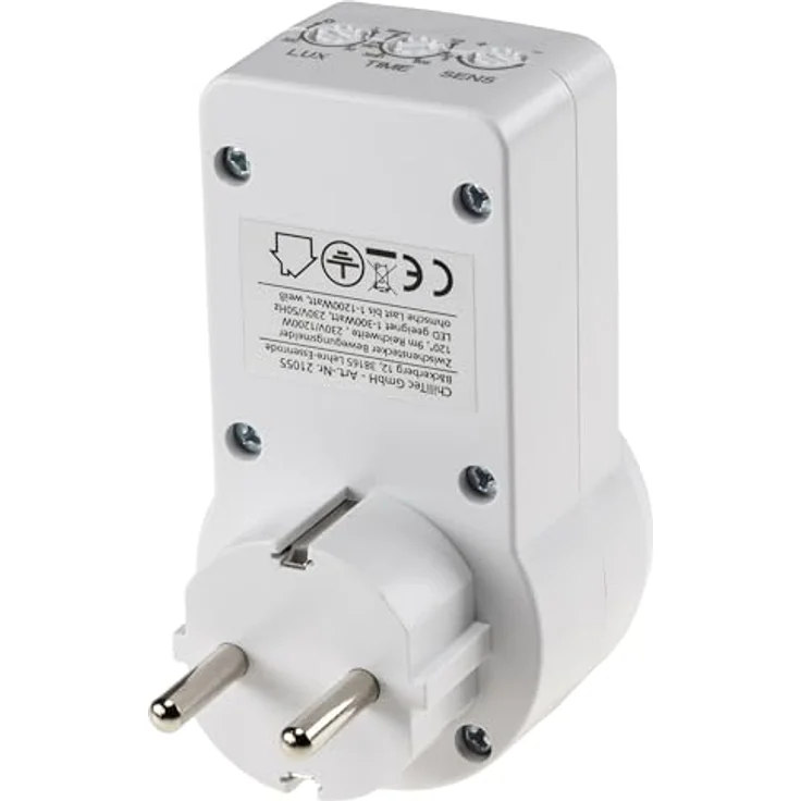 Chilitec Zwischenstecker mit Bewegungsmelder 230V Steckdose weiß – Bild 6