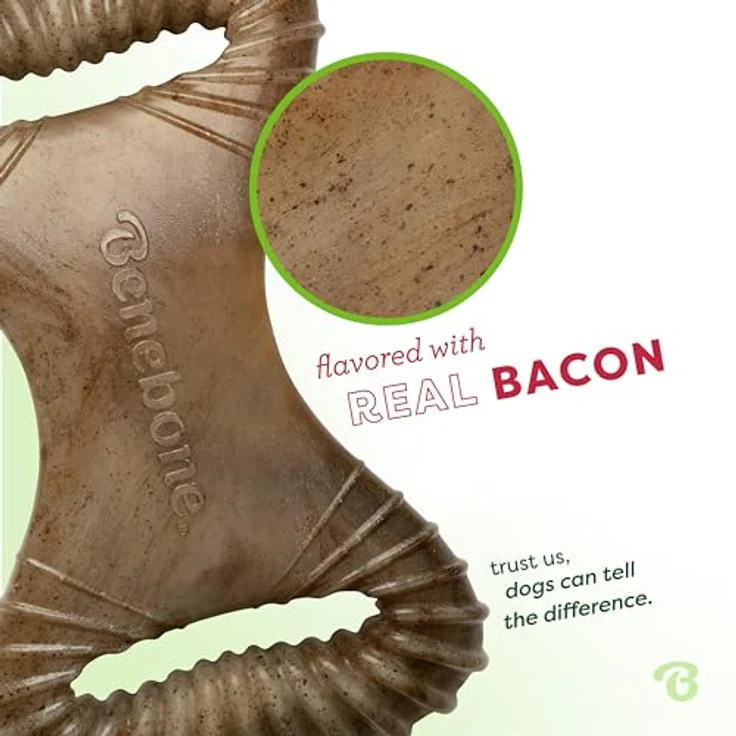 Benebone Dental Chew Bacon M 19cm - Hundespielzeug mit zahnreinigender Wirkung, Marke Benebone – Bild 3
