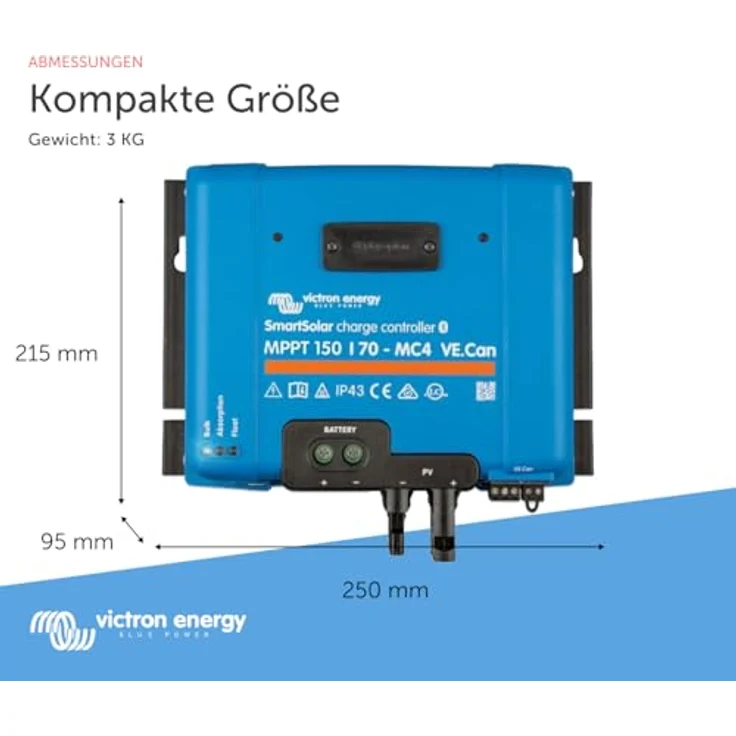 Victron Energy SmartSolar MPPT 150/70, Solar-Laderegler mit ultraschnellem Powertracking und Bluetooth-Funktionalität – Bild 5