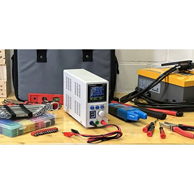 PeakTech P 6227 DC Labor Netzteil 0-60 V - 0-6 A mit farbiger LCD Anzeige, Labor Netzgerät inkl. 2x USB Port, Einstellbare Ausgangsspannung, Betriebsspannung 115-240 V AC- 50-60Hz - EN 61010-1 – Bild 9