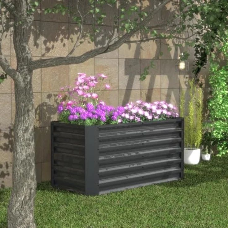 Urban Hochbeet Galdo, Hochbeet aus Metall 120x60 cm, wetterfest und stabil, für Gemüse & Kräuter – Bild 2