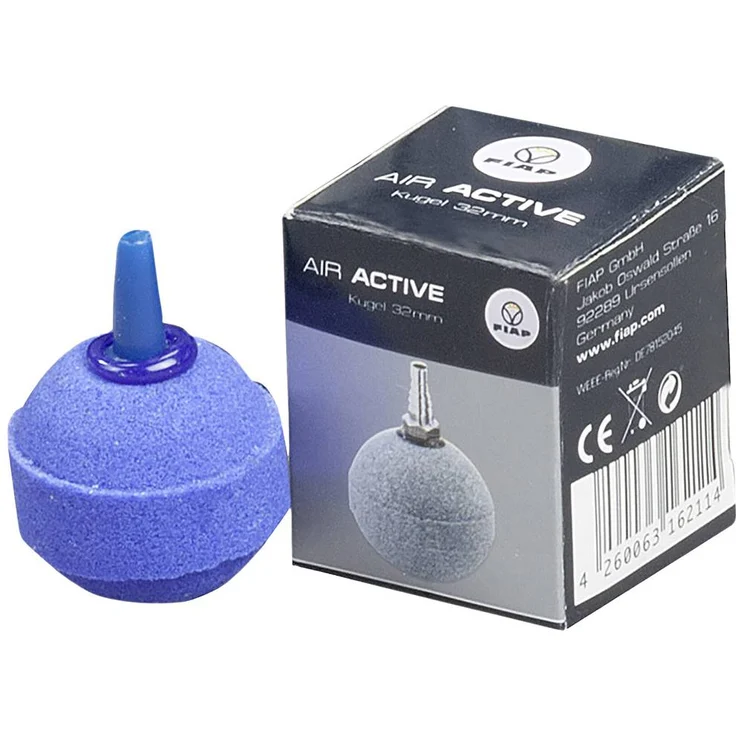 FIAP 2962 Air Active Ausströmerstein, hochwertiger Belüfterstein mit 32mm Durchmesser und 0,6 - 1,2 l/min Durchflussrate