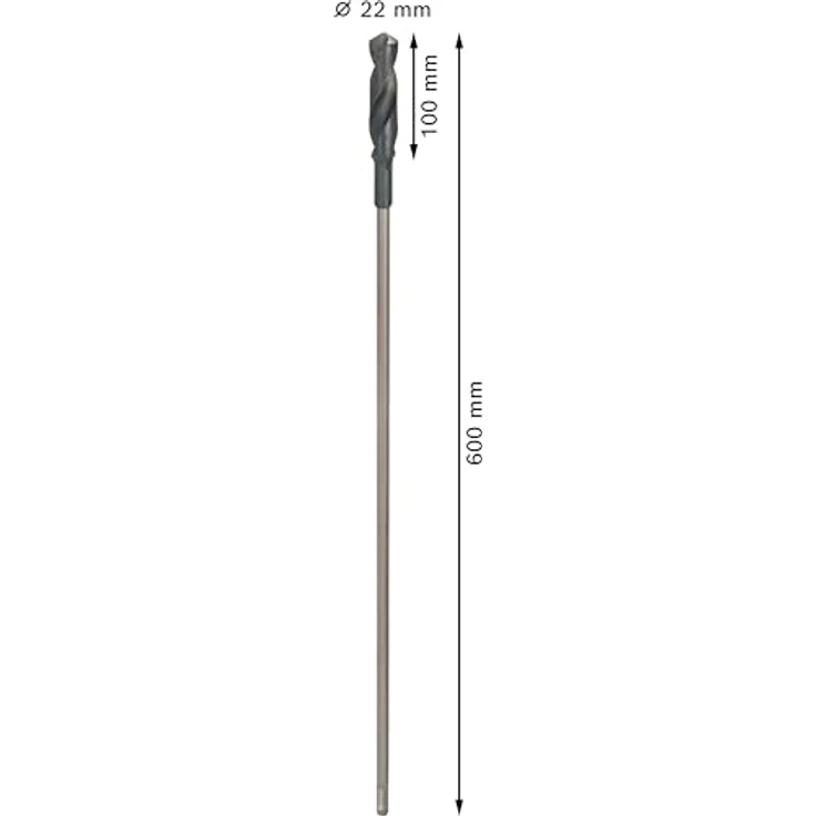 Bosch Pro Wood HSS Installationsbohrer, 22 x 100 x 600 mm, SDS Plus für mehrschichtige Baumaterialien – Bild 3
