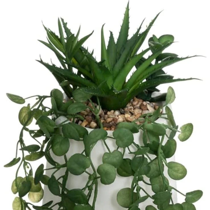 Atmosphera Créateur d'intérieur Kunstpflanze Peperomia, hängende Zimmerpflanze mit realistischem Aussehen, Höhe 33 cm – Bild 2