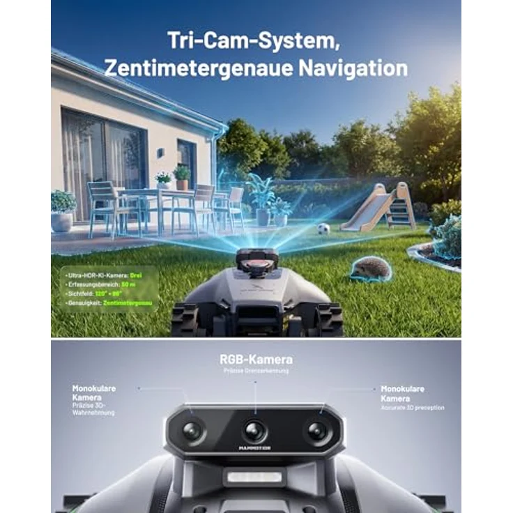 Mammotion YUKA Mini 2 500, Mähroboter ohne Begrenzungsdraht für Rasenflächen bis 500 m² – Bild 2