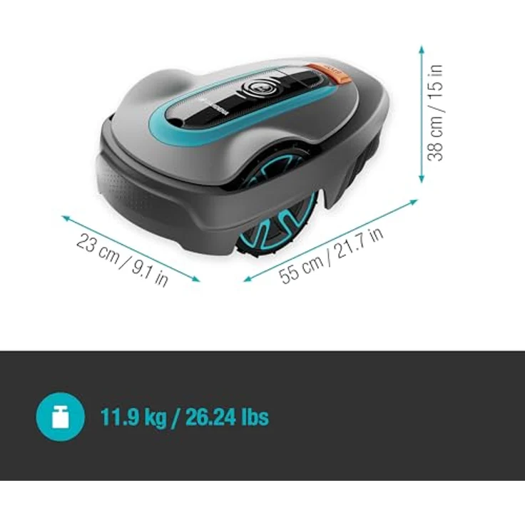 Gardena Smart Sileno City 400, Mähroboter für Rasenflächen bis 400 m², KI-gestützte Kartierung, leiser Betrieb mit 57 dB – Bild 4