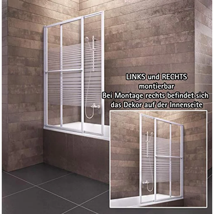 Schulte D1130 04 72 Komfort Duschabtrennung für Badewanne, alpinweiß, 70-118 cm – Bild 4