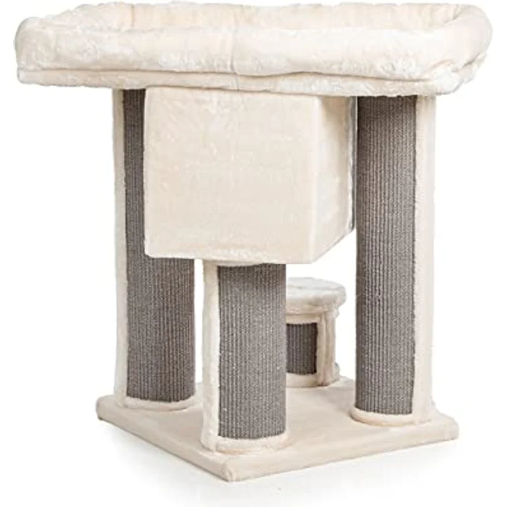 CanadianCat Company | Kratzbaum Calgary - beige - große Plattform, Kuschlhaus, Kuschelhöhle, dicke Sisalstämme, für große und schwere Katzen geeignet - Preisvergleich – Bild 5