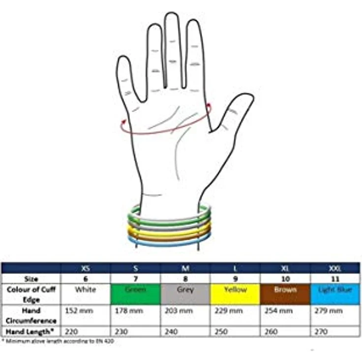 MAPA Handschuh Jersette 300 Gr. 8 blau (Inh.5 Paar) – Bild 8
