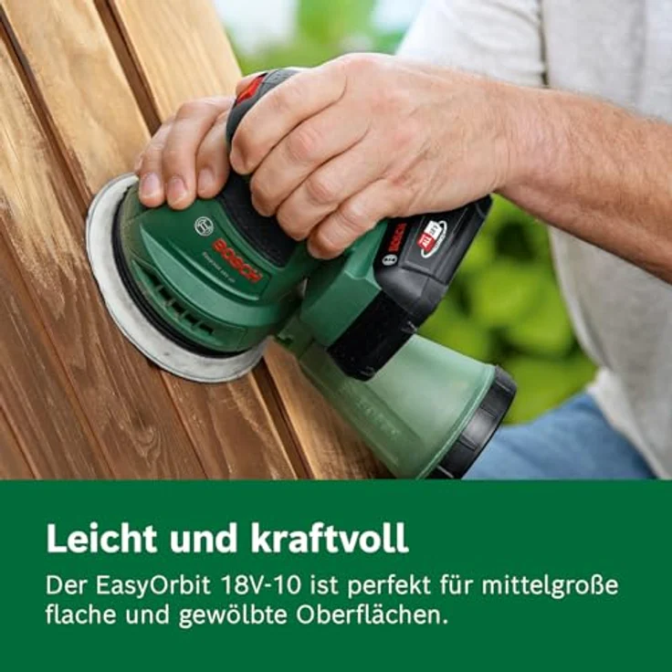 Bosch Home and Garden EasyOrbit 18V-10, Akku-Exzenterschleifer mit Mikrofilter-Staubbox und Syneon Technology – Bild 5
