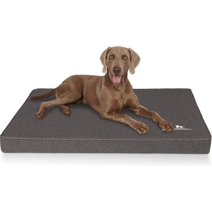 Knuffelwuff Hundematte Nantucket, Orthopädisch mit Memory Foam, Velours Oberfläche, verschiedene Größen und Farben – Bild 1