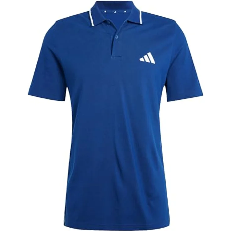"adidas Sportswear Poloshirt ESSENTIALS 3-STREIFEN PIQUÉ POLOSHIRT, modisches Pikeematerial mit auffälligen 3-Streifen, Recyclingmaterialien, navy" – Bild 2