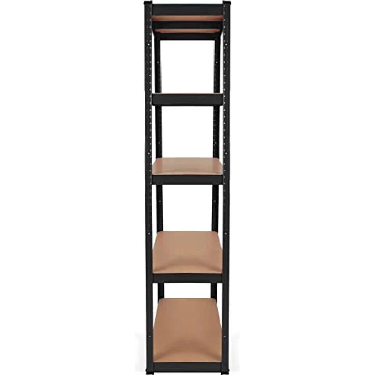 Stagecaptain Heavyrack Lagerregal 2X Set - 5 Böden - Pulverbeschichtetes Metall - Tragkraft 875 kg - Schwarz – Bild 5