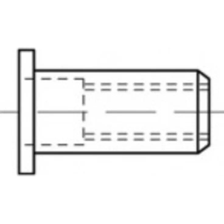 TOOLCRAFT TO-5455317 Blindnietmutter M6, 500 Stück, korrosionsbeständig, ideal für Metallverbindungen