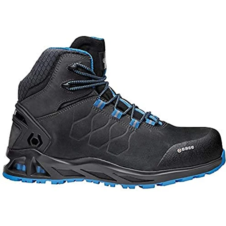 BASE B1001B Sicherheitsstiefel K-Road Top S3, robustes Nubukleder, antibakterielles SmellStop Futter, PU-Laufsohle, schwarz, Größe 41 – Bild 1