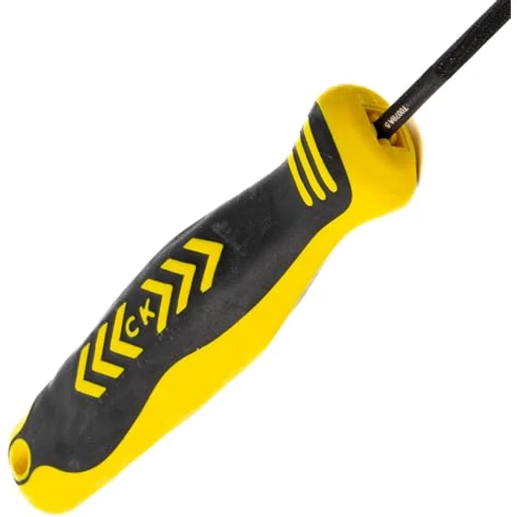 C.K Kettensägefeile, 5 x 175 mm, Kohlenstoffstahl mit ergonomischem Griff, rund, Hieb 2, schwarz – Bild 2