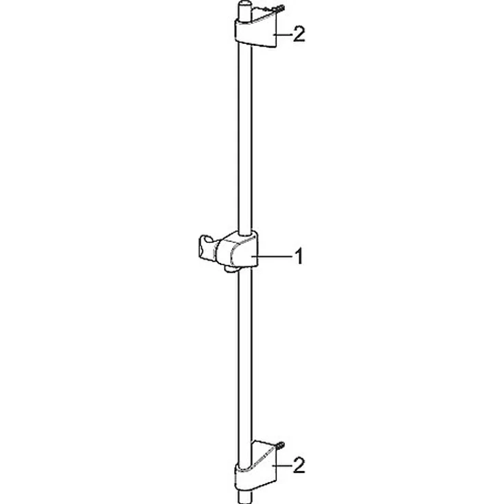 HANSA Stangenbrause-Set Hansabasicjet, 3 Strahlart(en), Wandstangen 650 mm 3-strahlig Brausekopf Ø 95 mm – Bild 5
