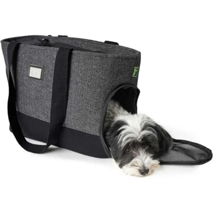 Hunter Tragetasche Barcelona grau 40x19x30 cm mit Kotbeutel Etui – Bild 5
