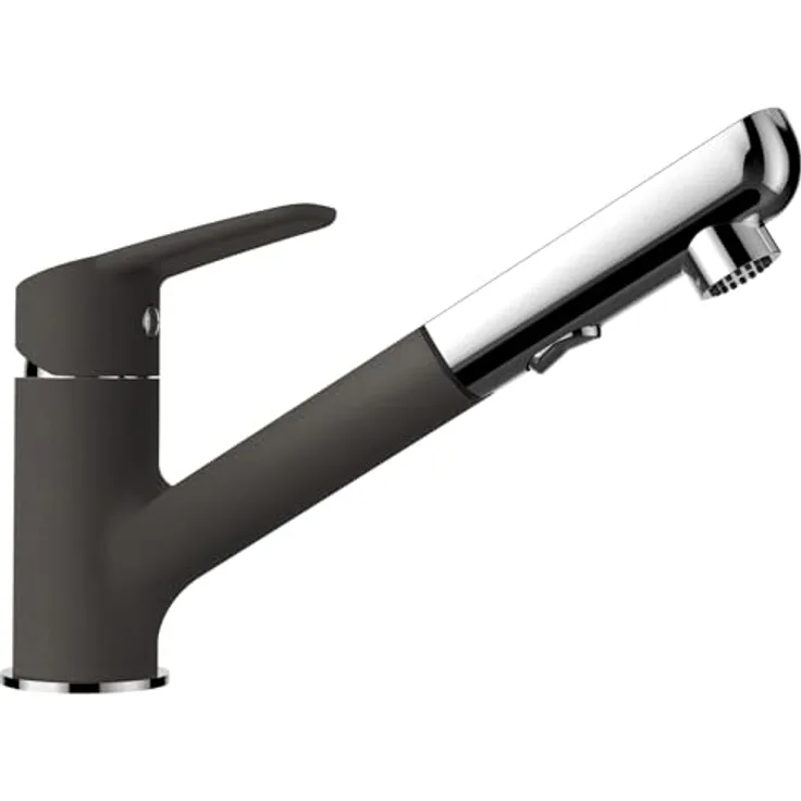 Schock Spültischarmatur Daja, anthrazit, mit 11,4 cm Auslaufhöhe, Durchmesser 5 cm, inkl. Befestigungsmaterial und Montageanleitung