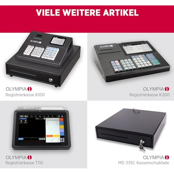 OLYMPIA OFFICE Geldkassette XLD 460A, Metall Kassenschublade mit 8 Münzfächern, 4 Scheinfächern, schwarze Geldlade mit Schloss und Mikroschalter – Bild 9