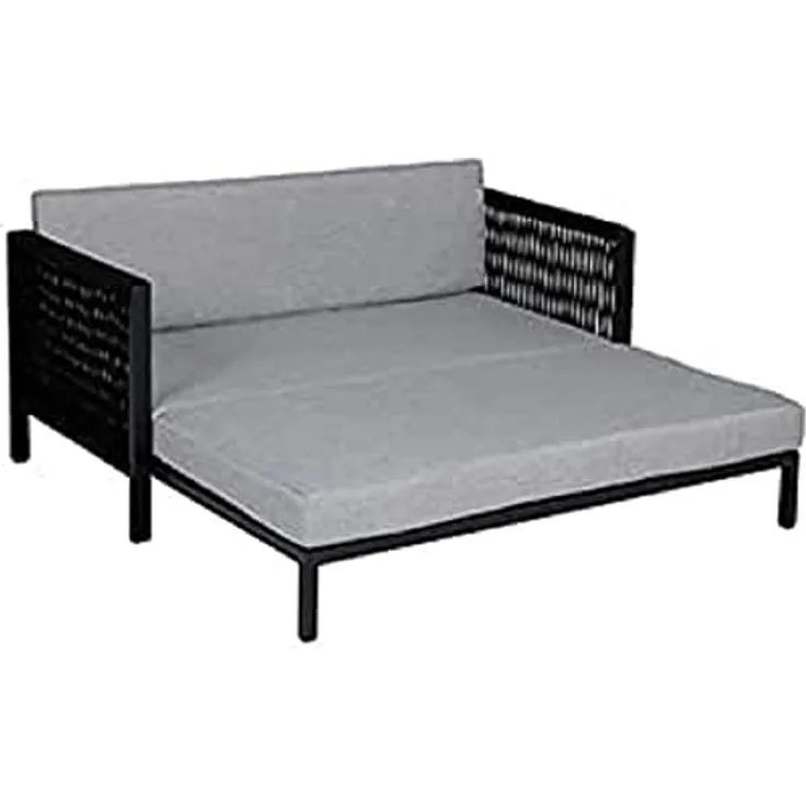 Greemotion PET Hundesofa aus Aluminium mit Ropes, ca. 100 x 40 x 117 cm, anthrazit/grau