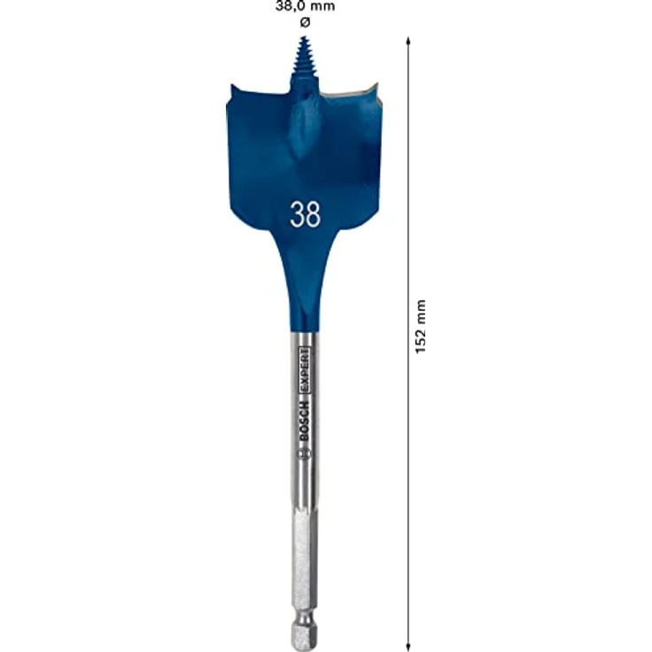 Bosch Accessories 2608900329, Holz-Fräsbohrer 38 mm, Gesamtlänge 152 mm, Sechskantschaft, schnell und effizient – Bild 3
