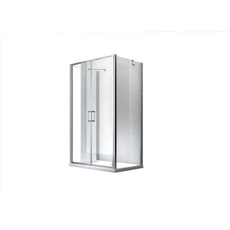 "Glaszentrum Hagen Eckdusche Glaszentrum Hagen - 75x90x75x195cm - Mille Duschkabine Transparentes Klarglas mit 8mm ESG Sicherheitsglas"