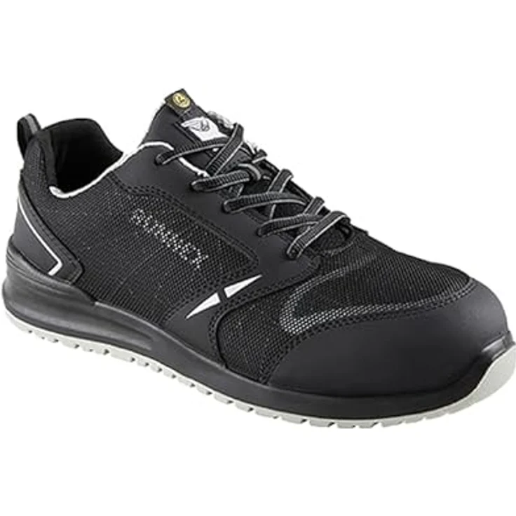 RUNNEX SportStar S1PS, metallfreier Sicherheitsschuh mit Composite-Zehenschutz und rutschhemmender PU-Sohle, schwarz – Bild 1