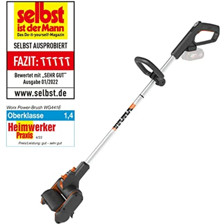 WORX WG441E.9 Akku-Multi-Bürste 20V -multifunktionale Oberflächenbürste für Stein-& Holfzflächenreinigung & Unkrautentfernung -integrierter Wasseranschluss -PowerShare kompatibel-ohne Akku & Ladegerät – Bild 2